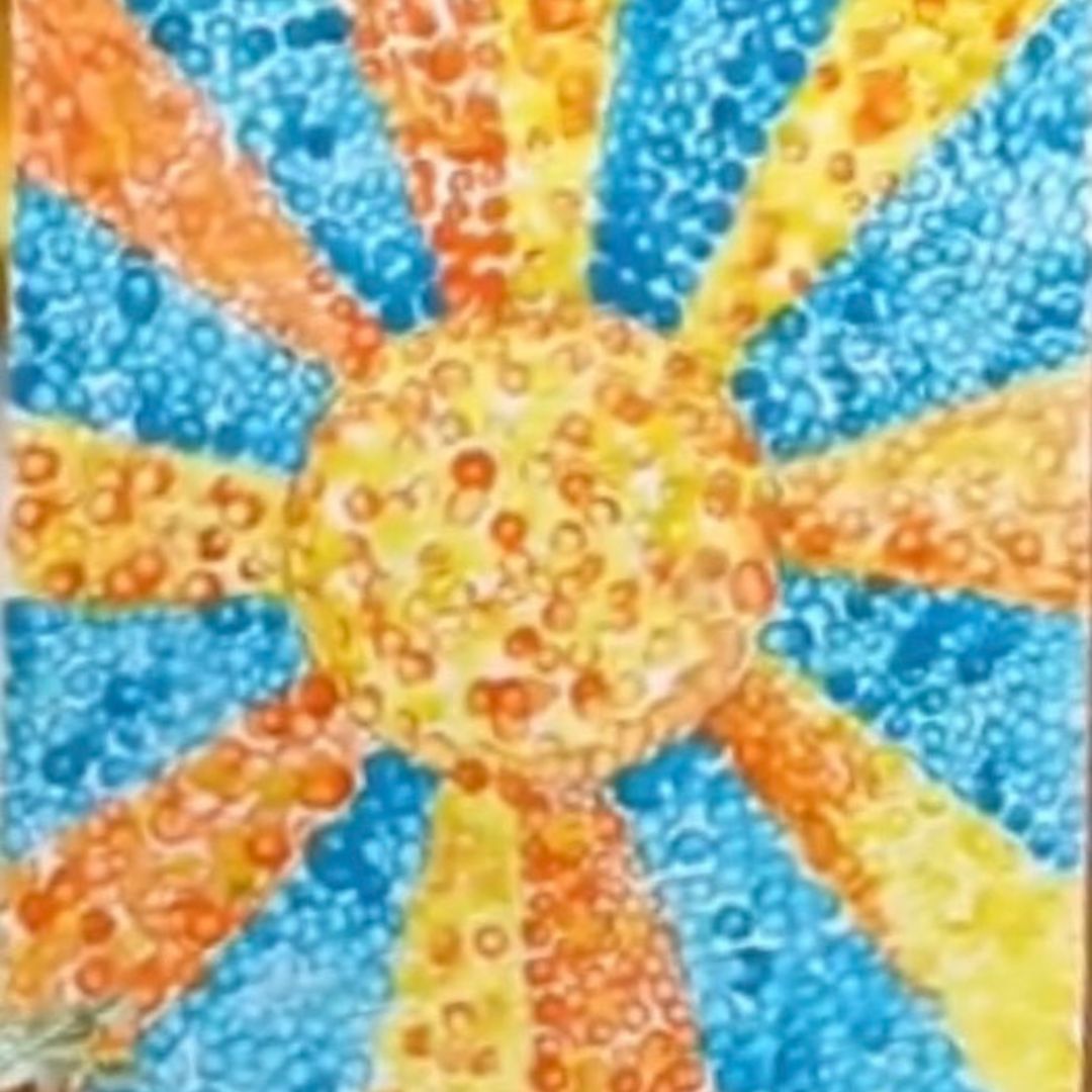 sunny pointilism example