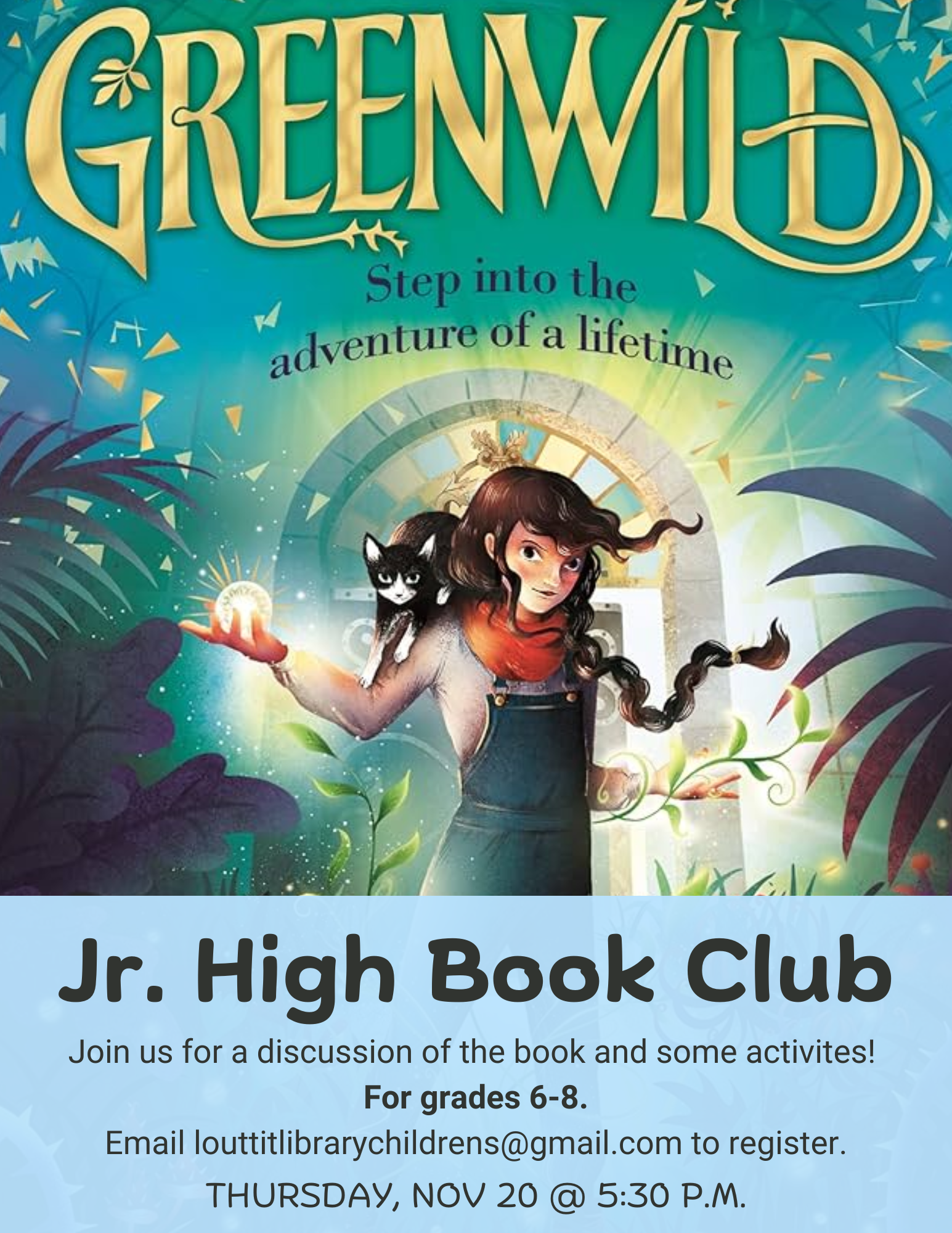 Jr High book club flier